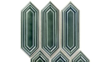 Baroque Sequin Hexagon Decor Tile 9.5