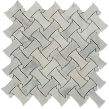 Fancy Weave Marble Look Tile 11.5" x 11.25" - Asian Statuary