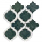 Water Jet Lantern Tile 10" x 12" - Capri with Asian Statuary Lines