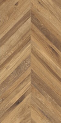 Timeless Chevron Wood Look Porcelain Tile 24" x 48" - Nut