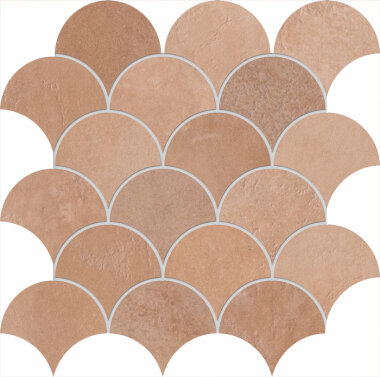 Home Shell Mosaic Tile 12" x 12" - Amberpeach