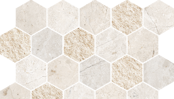 Pietra d'Orvieto Esagona Mosaic Marble Look Tile 11