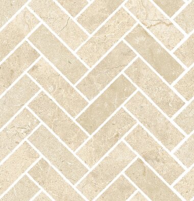 Themar Herringbone Marble Look Tile 12" x 12" - Crema Marfil