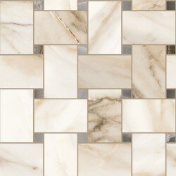 Trumarmi Polished Weave Marble Look Tile 12" x 12" - Gold