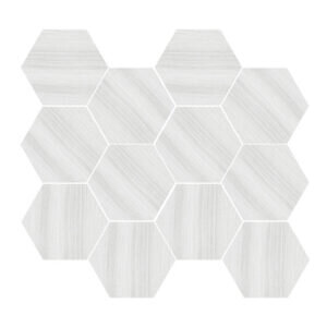 Coastline Next 3.25" Hexagon Tile 12" x 12.5" - Pebble Matte