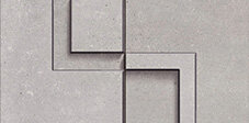 Chrome Tile Mosaico 3D Decor 5" x 10" - Grey