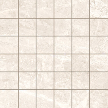 Nepal 2" x 2" Mosaic Marble Look Tile 12" x 12" - Cream