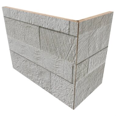 Moralis Outside Corner Wall Tile 8" x 6" - 3D White