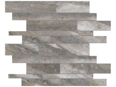 Evolution Random Strip Mosaic Tile - Mica