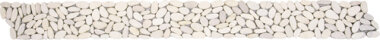 Pebble Sliced Polished Interlocking Border 4" x 12" - Beige