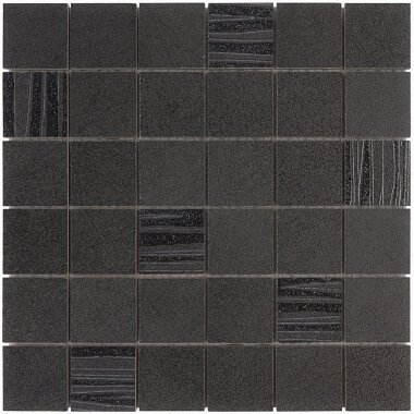 Sia Mosaic Tile 11.81" x 11.81" - Graphite