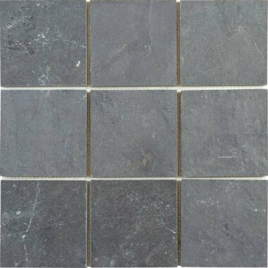 Slate Tile Mosaic 4" x 4" - Black