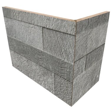 Moralis Outside Corner Wall Tile 8" x 6" - 3D Gray