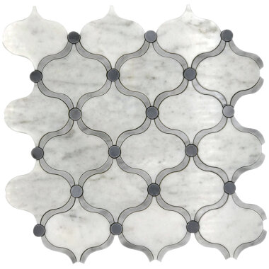 Waterjet Trellis 8 11.8" x 11.8" - White