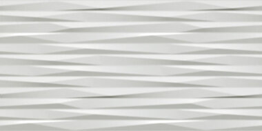 3D Wall Design Blade Tile 16" x 32" - Matte White