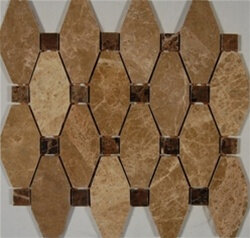 Stella Stone Tile 10.25" x 11.75" - Light Emperidor with Dark Emperidor Dot