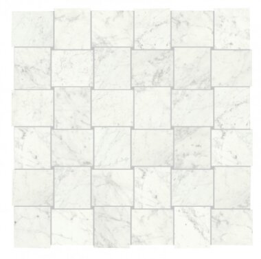 I Marmi Marble Look Tile Woven Rectangle Mosaic 1.75" x 2" - Carrara Polished