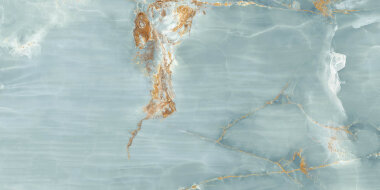 The Room Marble Look Tile 24" x 48" - Onyx Aqua Blue