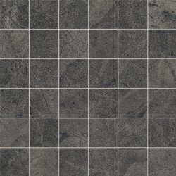 Blue Savoy Mosaic Tile 12" x 12" - Dark Grey