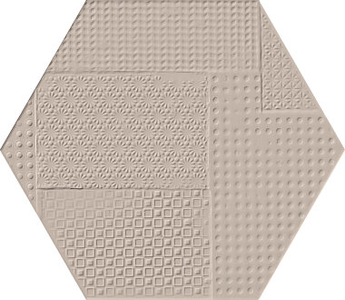 Sixty Hexagon Timbro Tile 8" x 7" - Fango