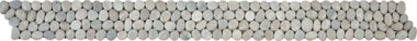 Pebble Rectified Matte Interlocking Border 4" x 12" - Mix Grey/Beige