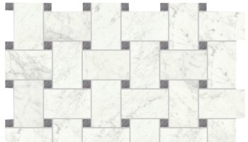 I Marmi Marble Look Tile Basketweave Mosaic 12