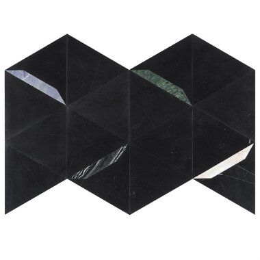 Wunder Decor Marble Look Tile 12" x 20.5" - Nero Gem