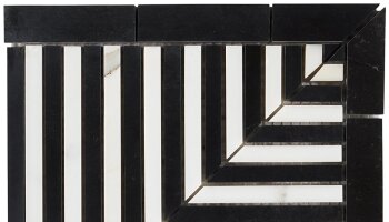 Avant Garde Linear Corner Piece Marble Look Tile 7.87