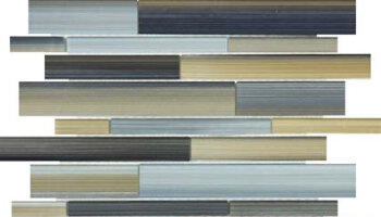 Bliss Fusion Glass Tile Random Strip Mosaic - Oxide