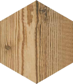 Cortina Hexagon Wood Look Porcelain Tile 10" x 8" - Honey