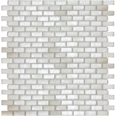 Alaska Glacier Brick Mosaic Tile - 11.8" x 11.8" - White