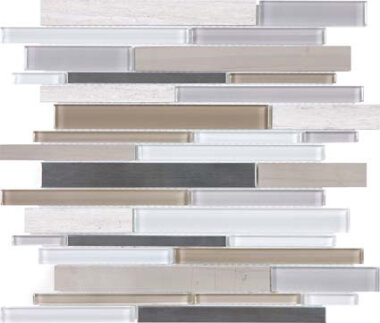 Bliss Stainless Glass Tile Mosaic - Twilight Mist