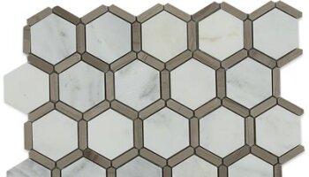 HoneyComb Hexagon Marble Look Tile 11.5