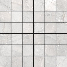 Pulpis Mosaic Marble Look Tile "Satin" 12" x 12" - Grigio