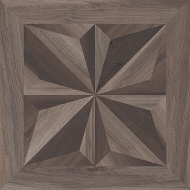 Mood Wood Cassettone Déco 4 Porcelain Tile 24" x 24" - Nut/Brown