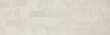 Icone Bleu Ligne Deco Tile 8" x 48" - Blanc (Special order takes 2-3 months)