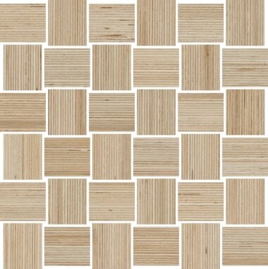 Shibusa Intreccio Mosaico Wood Look Porcelain Tile 12" x 12" - Crema