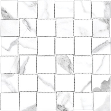 Mayfair Marble Look Tile HD Basketweave Mosaic Polished 2" x 2" - Statuario