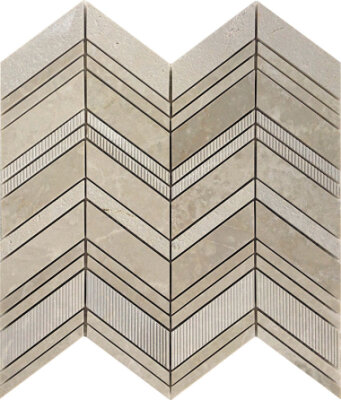 Bali Balian Mosaic Tile - 13" x 13.5" - Beige