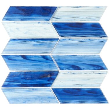 Brook Chevron Tile 11.73" x 11.74" - Azur