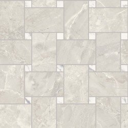 Trumarmi Polished Weave Marble Look Tile 12" x 12" - Silver