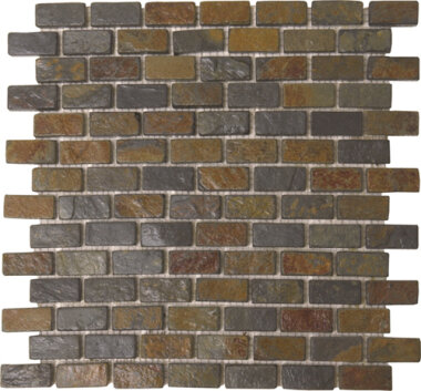 Slate Tile Brick 3/4" x 1" - Rust