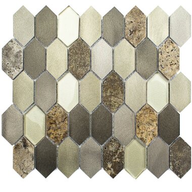 Vertex Hexagon Tile 11.75" x 11.75" - Warm Clay