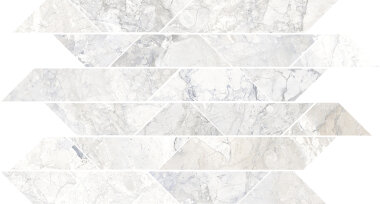 Angel Heart Mosaico Line Marble Look Tile 12" x 16" - White