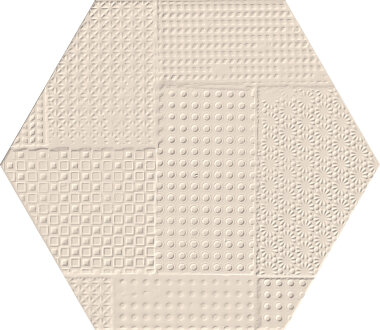 Sixty Hexagon Timbro Tile 8" x 7" - Sabbia