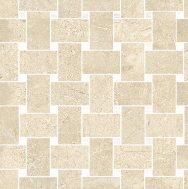 Themar Basketweave Marble Look Tile 11.81" x 11.81" - Crema Marfil