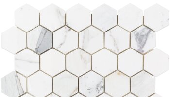 Calacatta Hexagon Marble Look Tile 11.75