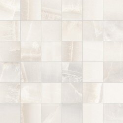 Akoya Mosaic 2"x2" Marble Look Tile 12" x 12" - White