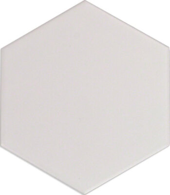 Hexagono Tile Liso Matte 6" x 6" - Blanco