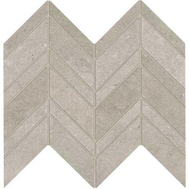 Modern Formation Tile Unpolished / Textured / Light Polished Blend Chevron 12" x 12" - Headland Fog